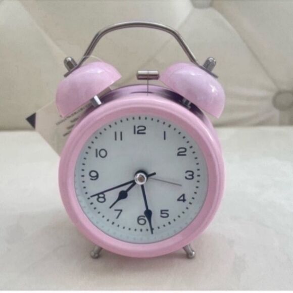New  4 Inches Twin Bell Alarm Dial, Battery Operated Clock-pink - Picture 7 of 7